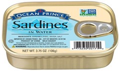 Sardines in Water, 3.75 oz Cans – Pack of 12, High Protein, Omega-3 Rich Seafood
