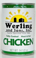 6 Cans- Werling Canned Meat Variety Pack 14.5 Oz Cooked Beef, Chicken, Hamburger