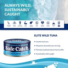 Safe Catch Canned Wild Tuna Fish, Wild Caught, Lowest Mercury, Gluten-Free, K…