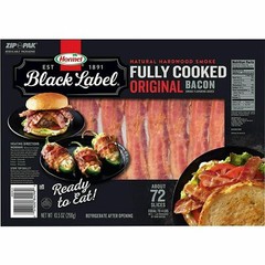 Hormel Black Label Fully Cooked Bacon 72 slices – pack of 1