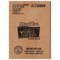 Starkist White Chicken Pouch, 2.6 Ounce, 12 Per Case