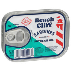 Wild Caught Sardines in Soybean Oil, 3.75 Oz Can – 13G Protein Per