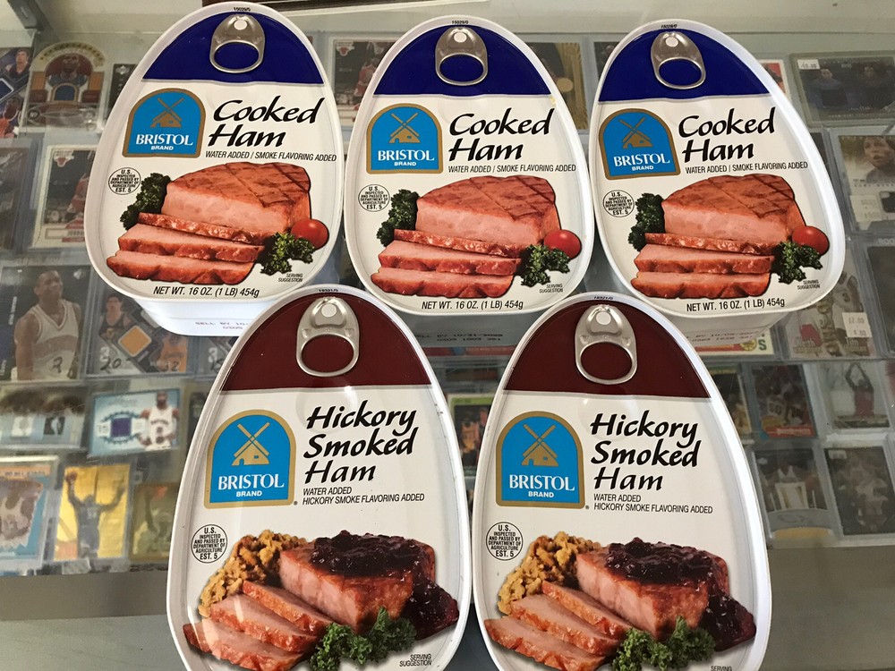 Cooked Ham Lot of 5 16oz Fully Cooked Canned Food Ready to Eat
