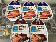 Cooked Ham Lot of 5 16oz Fully Cooked Canned Food Ready to Eat