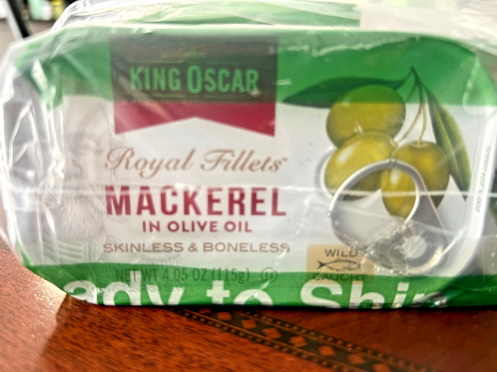 King Oscar Skinless & Boneless Mackerel Fillets in Olive Oil 4.05 Oz Pack of 12
