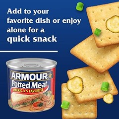 Armour Star Potted Meat, Ready to Eat Canned Meat, 8g Protein Per Serving, 5….