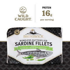Sardines in Olive Oil with Hot Peppers, 3.75 Oz Can – Boneless