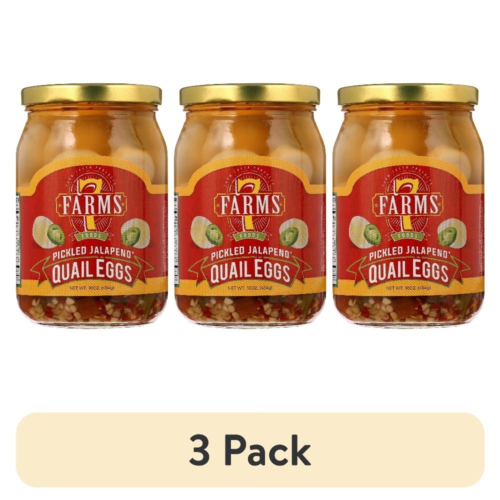Spicy Pickled Jalapeno Quail Eggs Snack Gourmet 3 Pack
