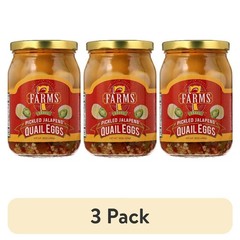 Spicy Pickled Jalapeno Quail Eggs Snack Gourmet 3 Pack
