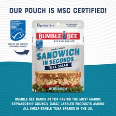 Tuna Salad Pouches, Ready to Eat, 8g Protein, Gluten Free, Pack of 12