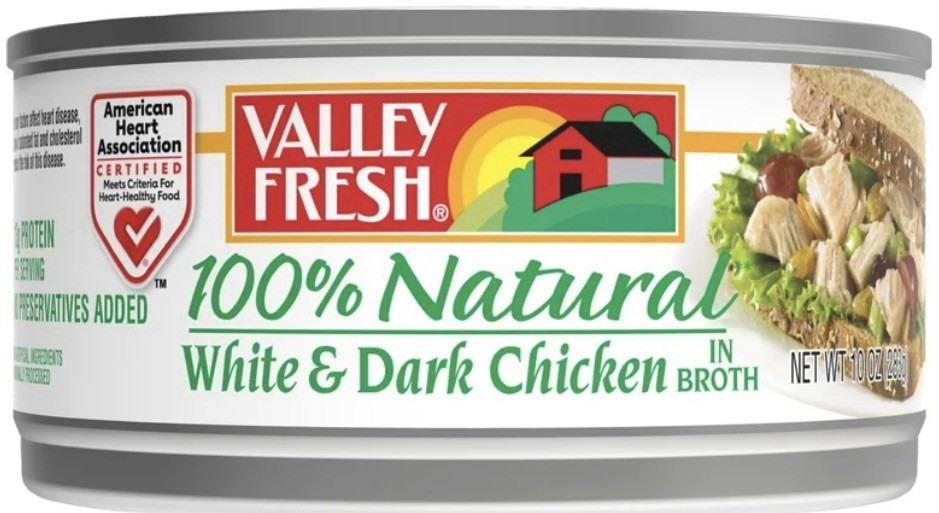 Valley Fresh White & Dark Chicken in Broth (Gluten Free / 12 Cans of 10 oz.)