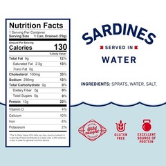 Seafood Delight: Wild Caught Sardines in Water, 3.75 oz – Perfect for Recipes