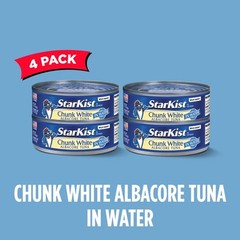 Atun Blanco En Trozos En Agua, Lata De 5 Oz, 4 Unidades, Paquete De 1