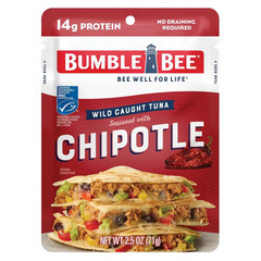 (3 Pack) Chipotle Seasoned Light Tuna, Wild Caught, Gluten Free, 14G Protein pe