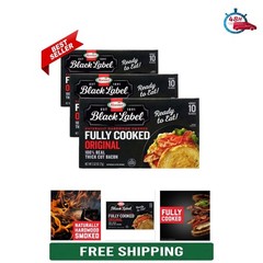 HORMEL BLACK LABEL Thick Cut Fully Cooked Bacon – Gluten Free, 2.52 oz (Pack of
