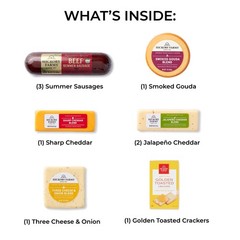 Hickory Farms Signature Beef Meat and Cheese Gift Basket (Large) 9 Piece Set