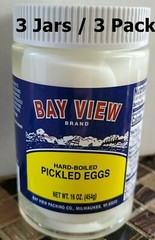 Pickled Hard Boiled Eggs 3 Pack Keto Vinegar Bay View Packing Original Free Ship