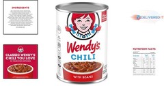 Canned Chili With Beans 15 oz Pack of 6 High Protein Ready Meal