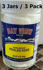 Pickled Hard Boiled Eggs 3 Pack Keto Vinegar Bay View Packing Original Free Ship