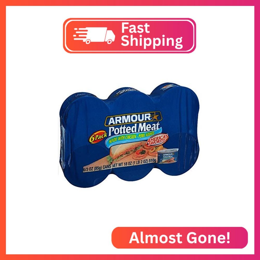 Armour Star Potted Meat, Ready to Eat Canned Meat, 10g Protein Per Serving, 3 oz
