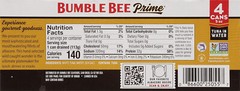 Bumble Bee Prime Solid White Albacore Tuna Low Sodium in Water 5 Oz, Pack of 4