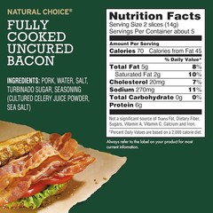 HORMEL Gluten-Free Fully-Cooked Bacon, Turkey, 2.5oz Pack – Ready to Eat