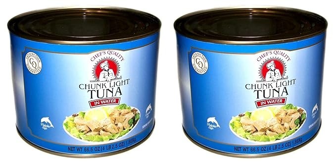 Chef’s Quality Chunk Light Tuna in water 66.5 oz (2 Cans)