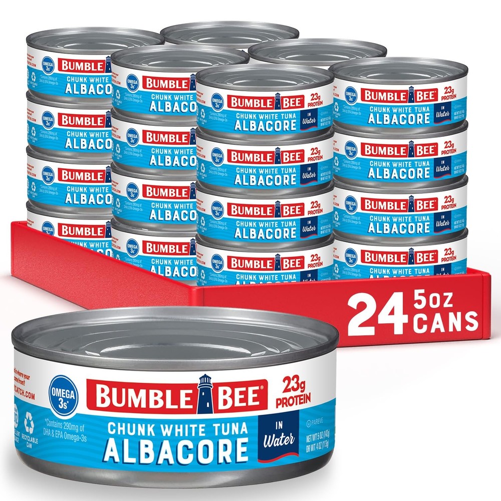 Chunk White Albacore Tuna in Water, 5 oz Can (Pack of 24) – Wild Caught Tuna …