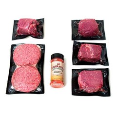 Premium Elegance Beef Package | 8 oz Filet Mignon, 1/3 lb Patties & Seasoning |