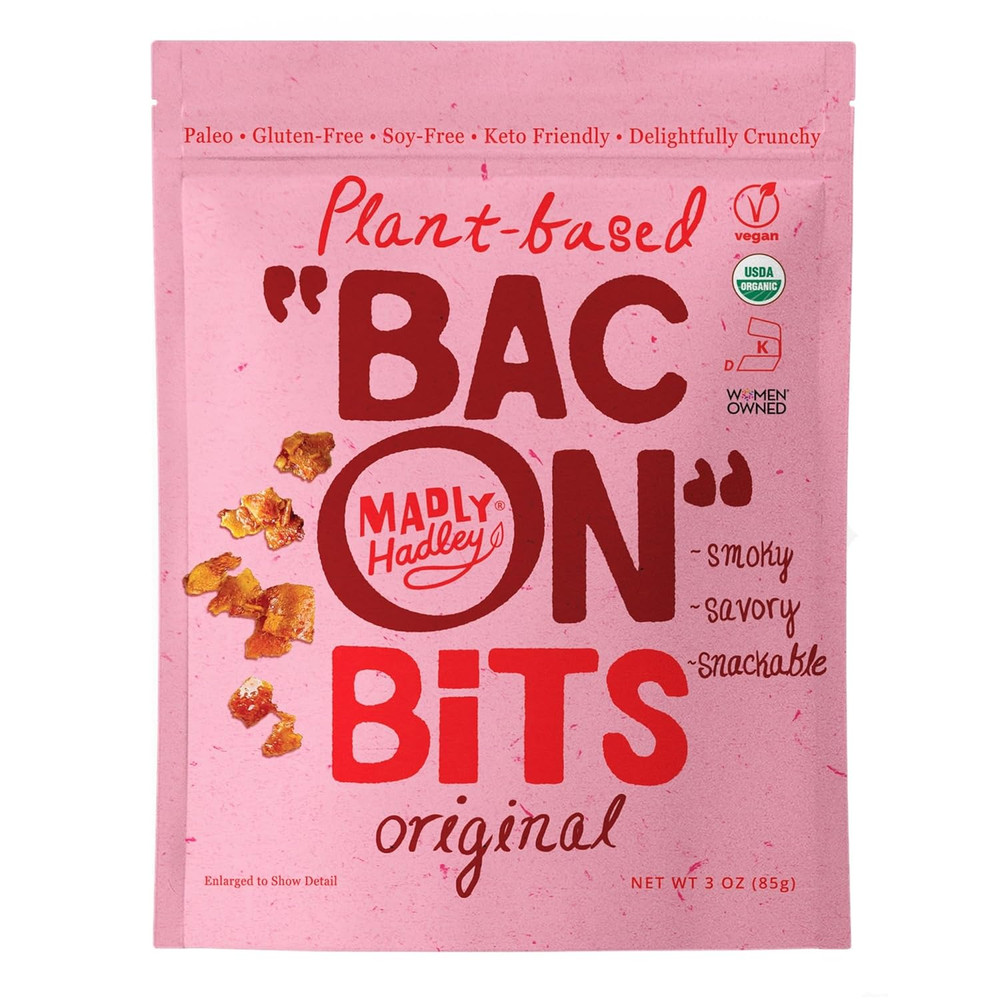 Plant-Based Bacon Bits -Organic, Healthy Vegan Snack, Crunchy Topper, Keto-Frien
