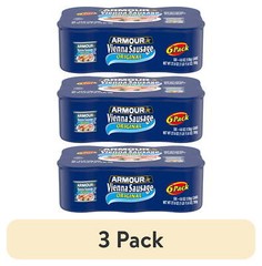 (3 pack) Armour Star Vienna Sausage, Original Flavor, Canned Sausage (Pack of 6)