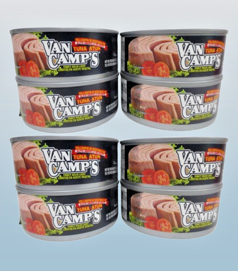 VAN CAMP’S TUNA YELLOWFIN IN VEGETABLE OIL FANCY SOLID LIGHT 5 OZ EXP: 2028 8PCS