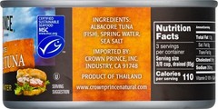 Natural Solid White Albacore Tuna in Spring Water – 12 Cans, High Protein, Low F