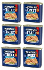 6-Pack Armour Star Original Treet Luncheon Loaf, 12oz Can, Smoked Chicken & Pork
