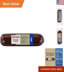 Natural Hardwood Smoked Beef Summer Sausage, 100% Beef, Gluten-Free Snack