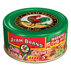 x5 Ayam Brand Fire Hot Chilli Tuna 160g Level 5 Spicy Canned Tuna HALAL Malaysia
