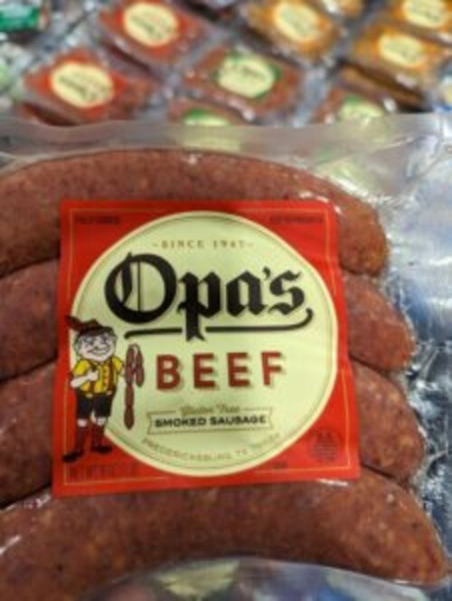 Opa’s Beef Smoked Sausage 16 Oz (4 Pack)