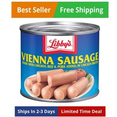 Vienna Sausage in Chicken Broth, Canned Sausage, 4.6 OZ Pack of 24