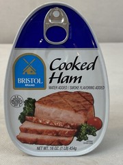 Bristol Cooked Ham Canned 16oz Fully Cooked 1lb Can Ready To Eat Fast Ship