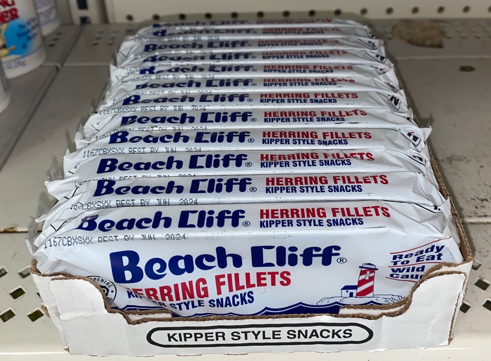 12 CANS Beach Cliff Wild Caught Herring Kippered Snacks 3.53 Oz Can Sardines
