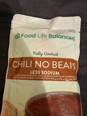 1 Pouch Food Life Balanced Chili NO Beans 24 Oz Ea BB 11/27.