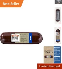 8oz Beef Summer Sausage – Gluten Free, High Protein, Keto Snack