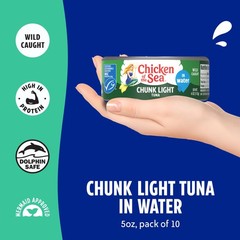 Chicken of the Sea Wild Caught Chunk Light Tuna, 5 Ounce 5 (Pack 10)