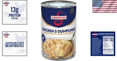 Protein-Packed Swanson Chicken & Dumplings, 10.5oz Can – No Antibiotics