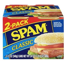 SPAM CLASSIC Twinpack Canned Meat 12 Oz Pack of 2