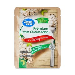 Pack 4 Premium White Chicken Salad Pouches 2.6 oz Each Free Shipping in 2 days