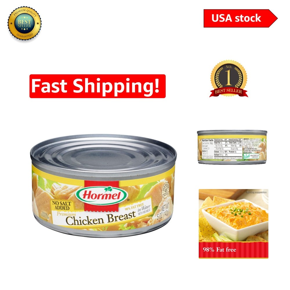 Convenient 12-Pack of 5 oz No Salt Added Chunk Chicken Breast – 100% Real Meat