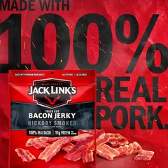 Bacon Jerky, Hickory Smoked Flavorful Ready to Eat Meat Snack with 11g of Pr…