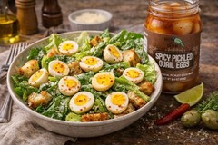 Spicy Pickled Quail Eggs in Jar – Gourmet Fresh Handcrafted – 2 x 16oz Jars