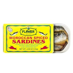 Brand Spiced Sardines Olive Oil 4.38 oz, Wild-Caught from Morocco, High Prote…
